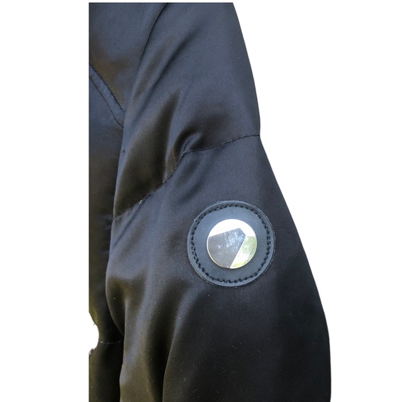 Calvin Klein Down Quilted Faux Fur Trim Black Hooded Puffer Coat - Picture 8 of 12